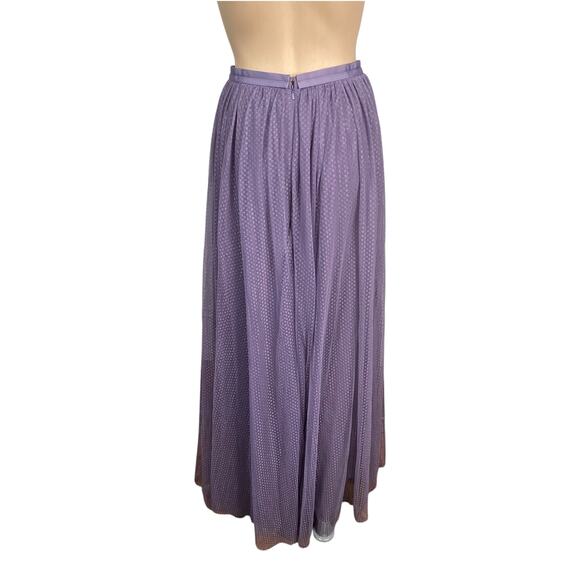 Needle & Thread NEW Light Purple Gathered Dotted Tulle Maxi Skirt SZ 2 - Picture 7 of 9
